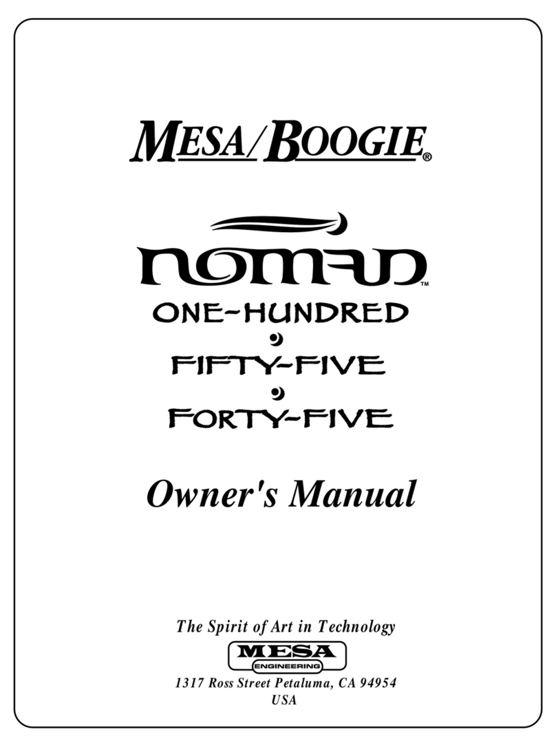 Mesa/Boogie Three Channel Dual & Triple Rectifier Solo... User manual