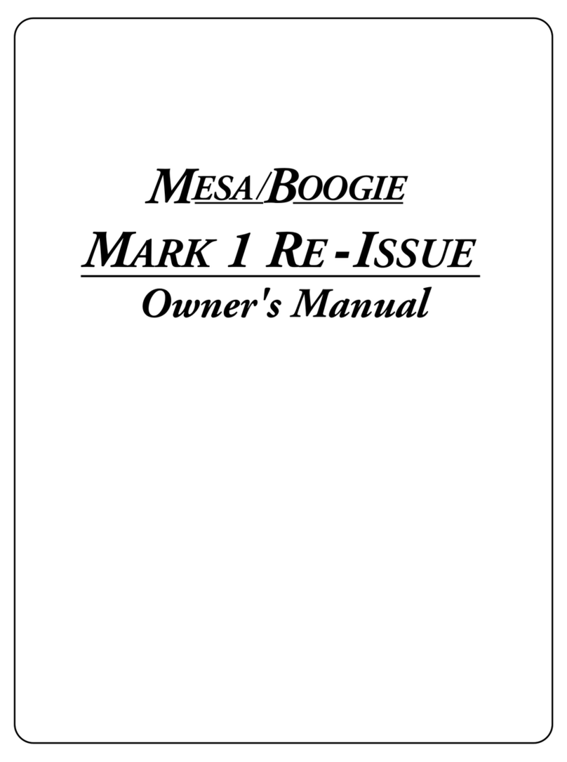 Mesa/Boogie Three Channel Dual & Triple Rectifier Solo... User manual