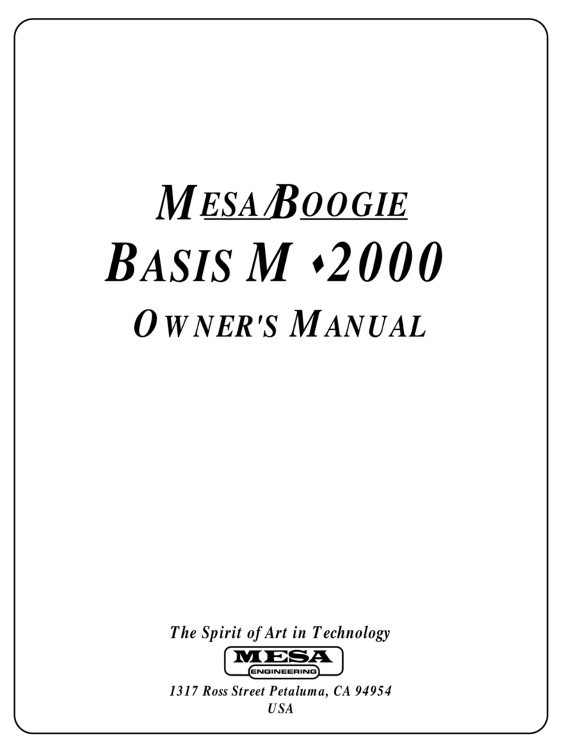 Mesa/Boogie Three Channel Dual & Triple Rectifier Solo... User manual