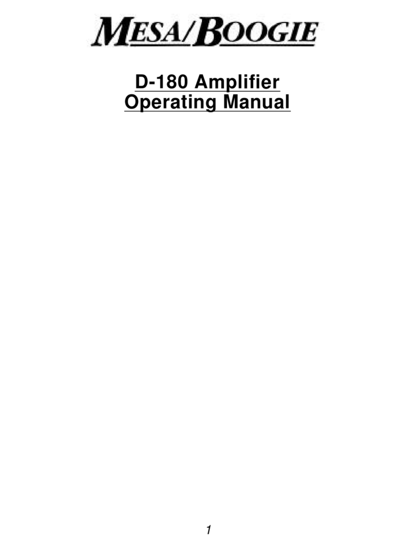 Mesa/Boogie D-180 operating manual