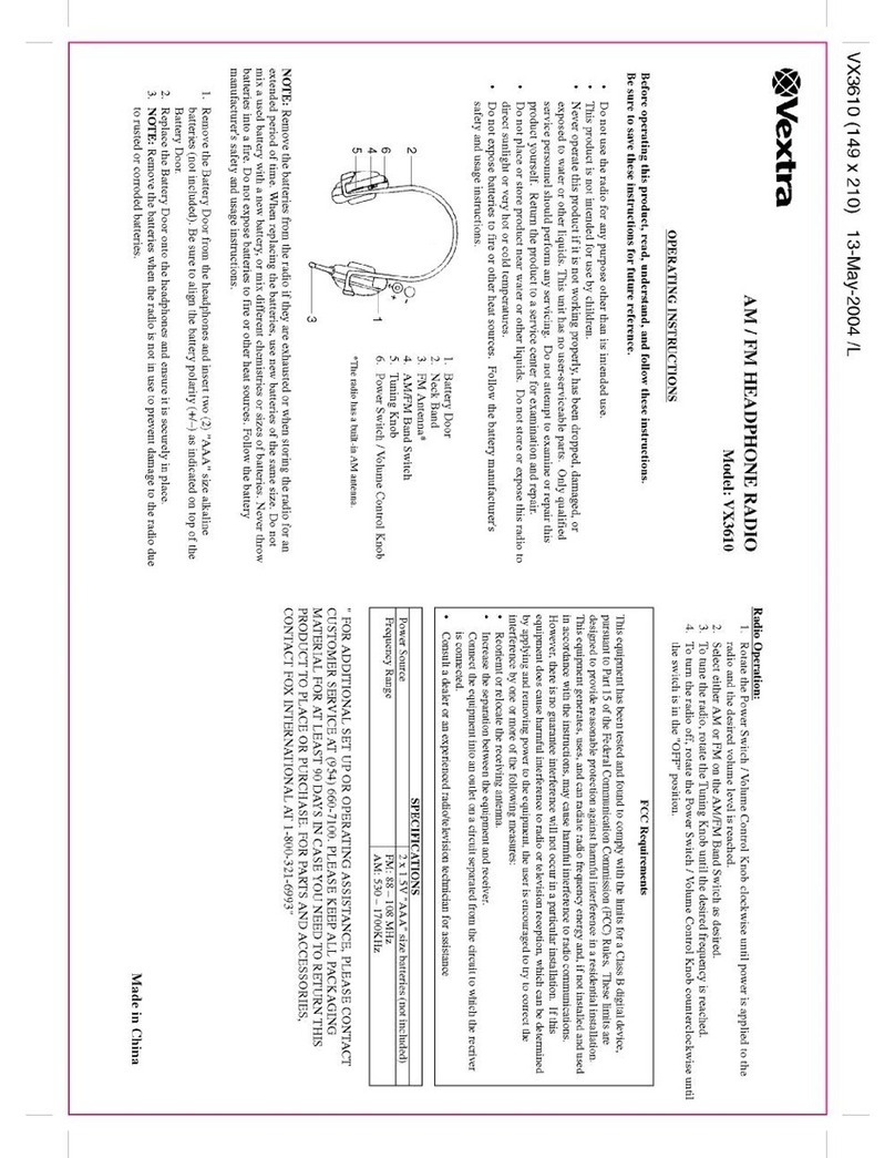 Memorex VX3610 operating instructions
