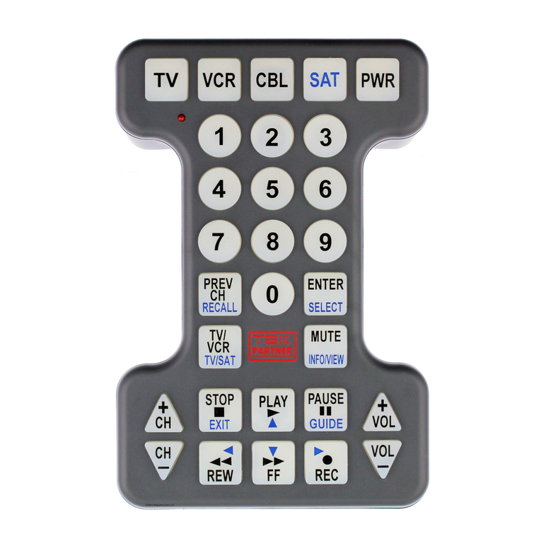 Tek Partner Tek Partner Universal Remote Control user manual