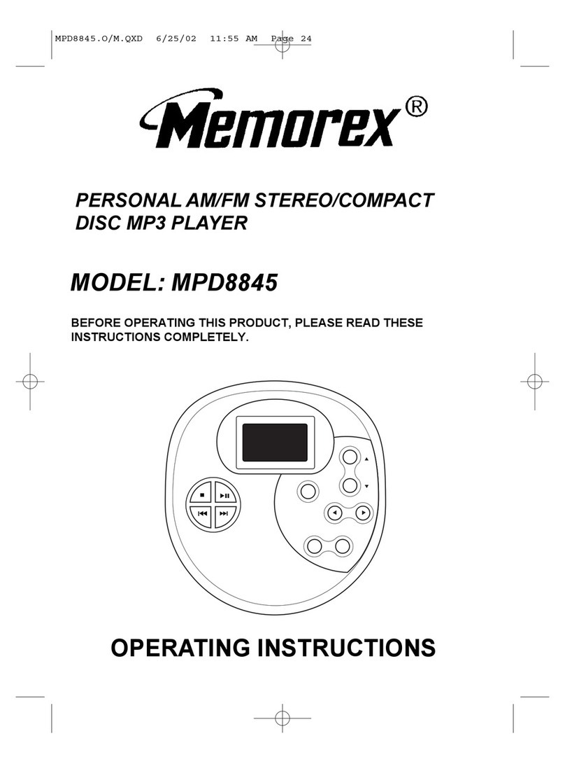 Memorex MPD8845 User manual
