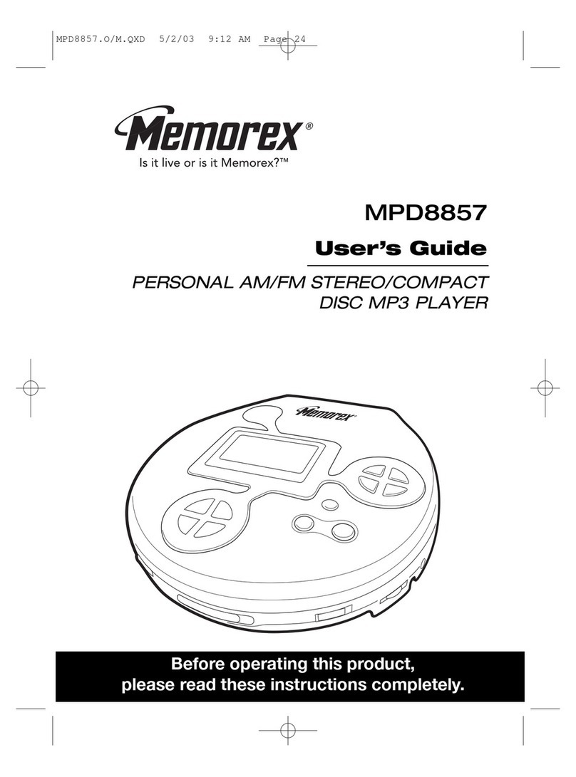 Memorex MPD8857 User manual