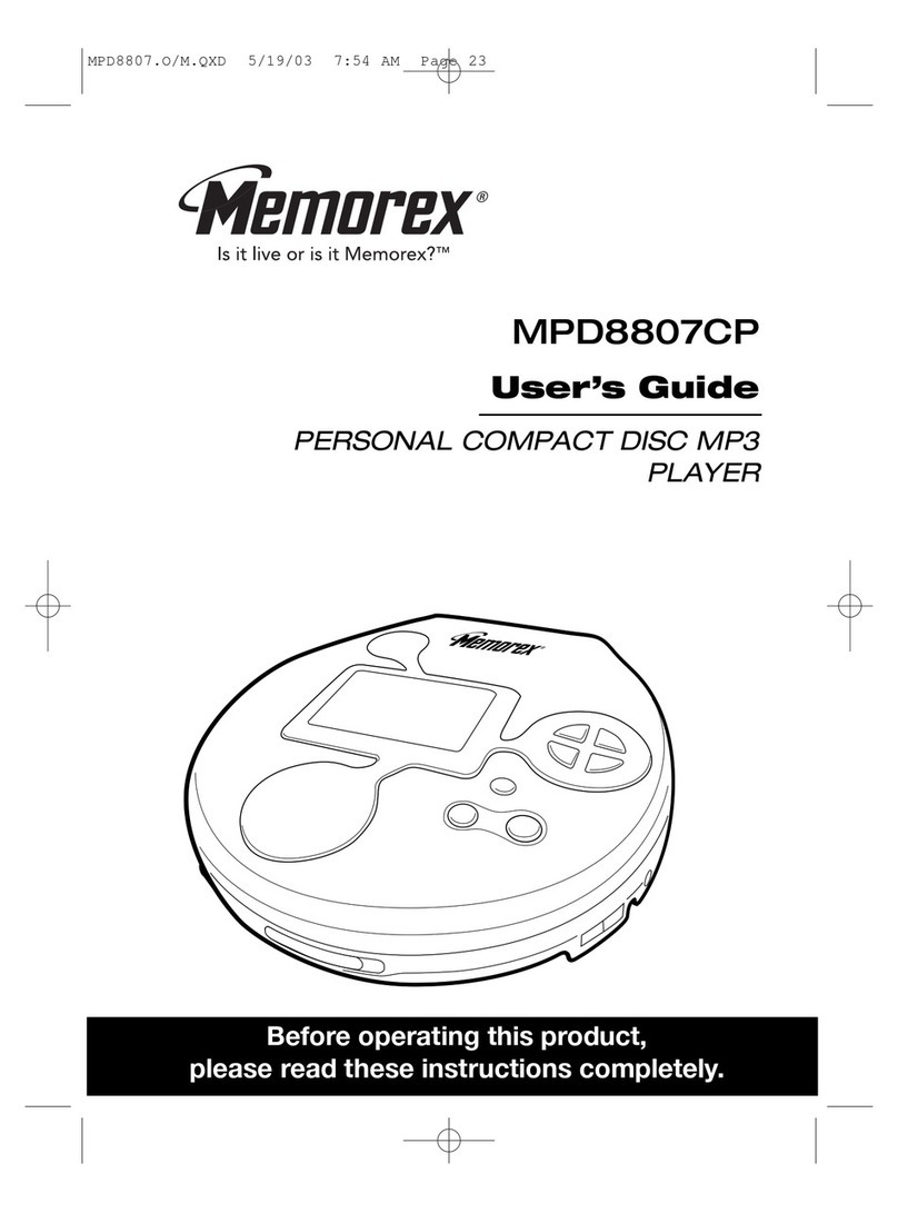 Memorex MPD8807CP User manual