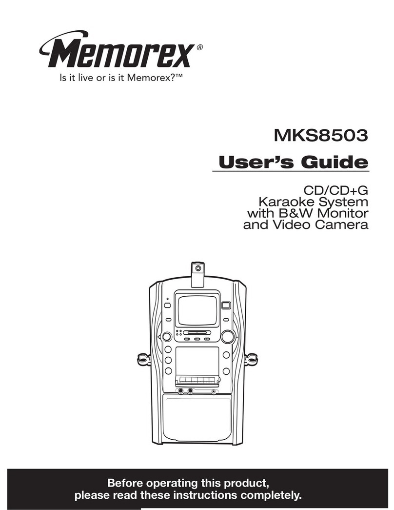 Memorex MKS8503 - CD+G Karaoke w/5" B&W Monitor User manual