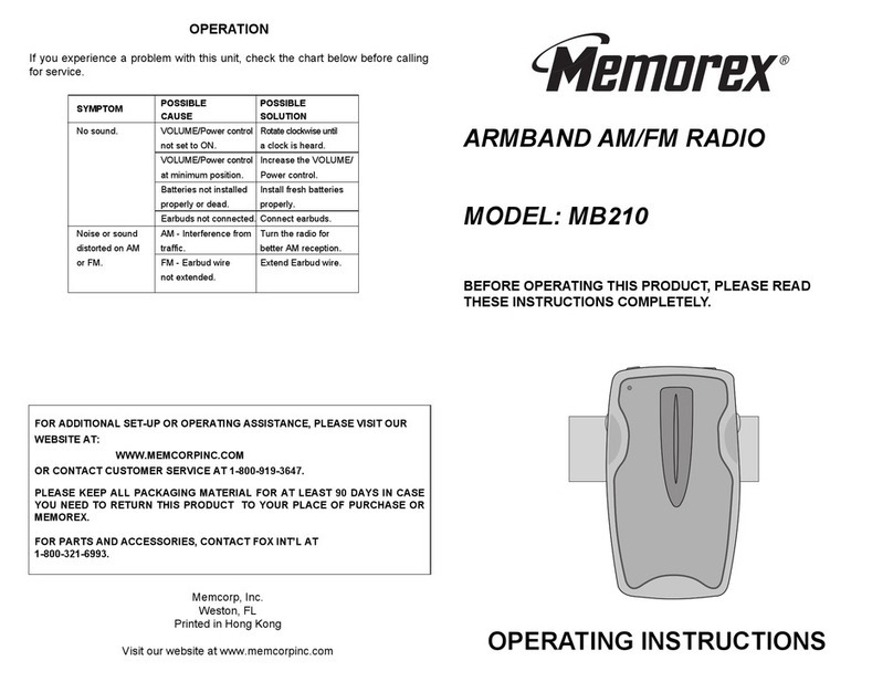 Memorex MB210 operating instructions