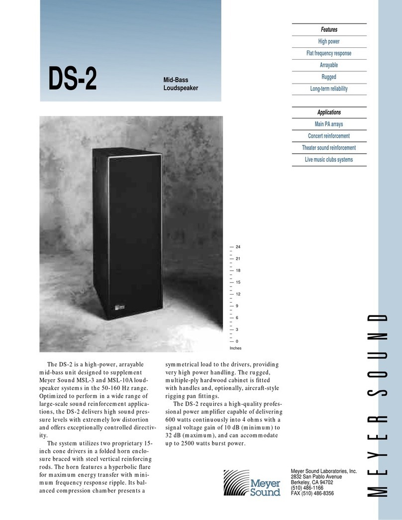 Meyer Sound DS-2 User manual