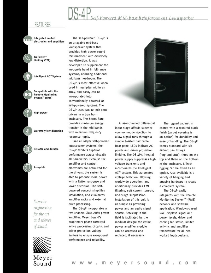 Meyer Sound DS-4P Specification sheet