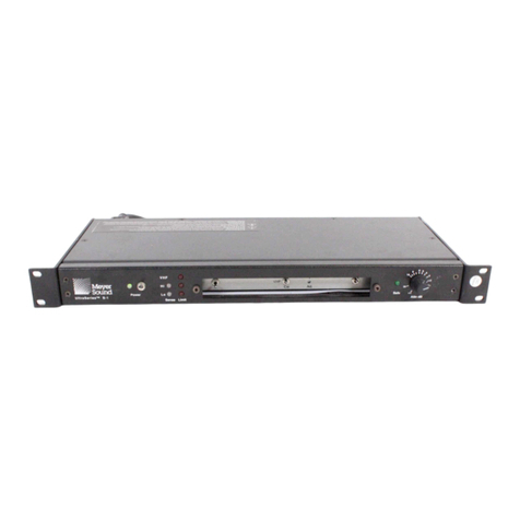 Meyer Sound Control Electronics Unit S-1 User manual