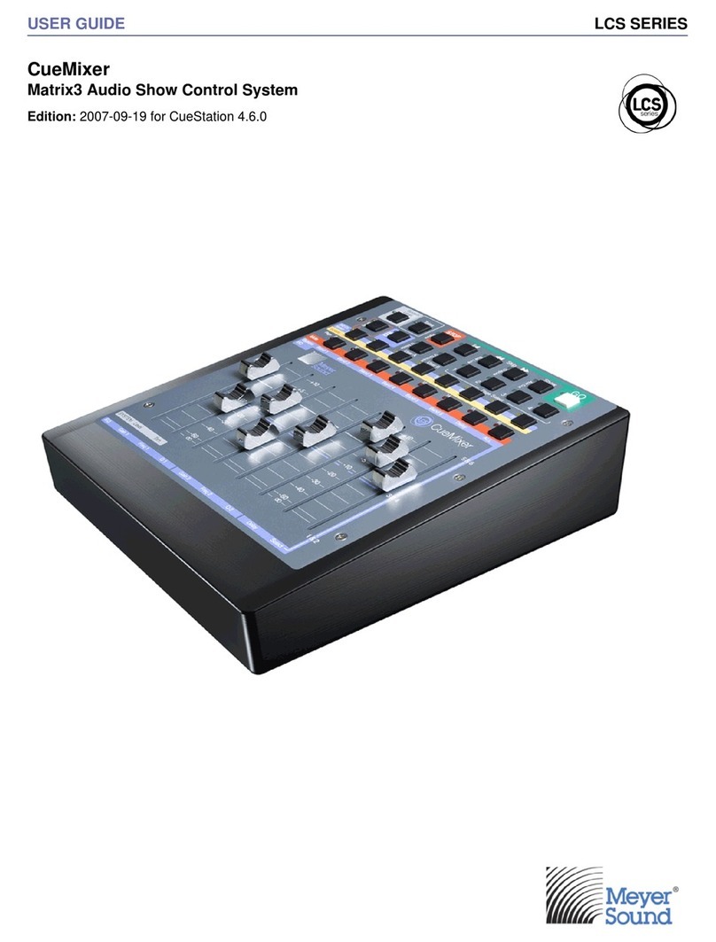 Meyer Sound CueMixer Matrix3 user guide