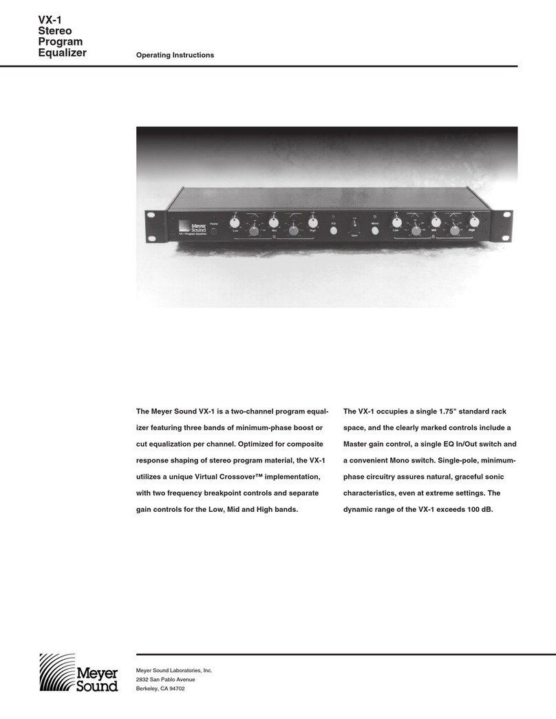 Meyer Sound VX-1 operating instructions