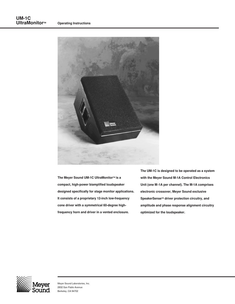 Meyer Sound UltraMonitor UM-1C User manual