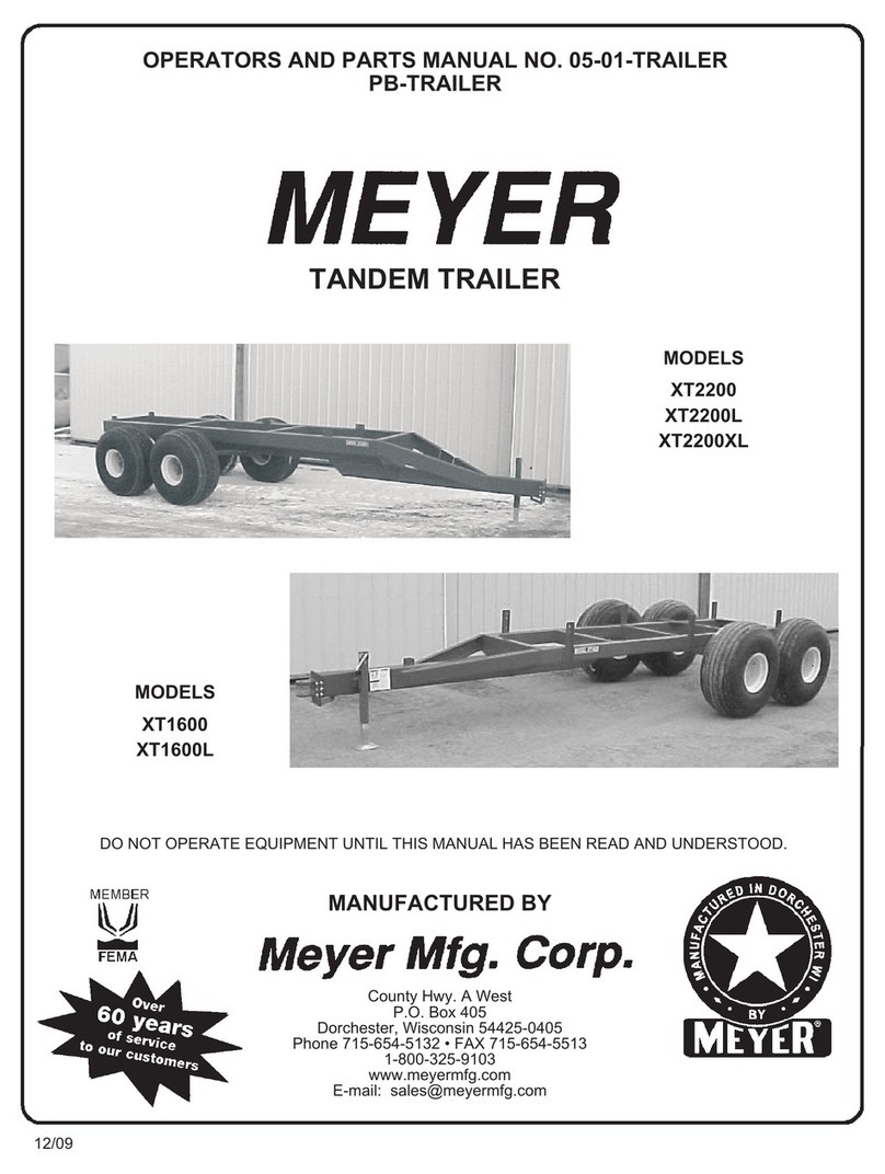 Meyer XT1600 Operator and parts manual