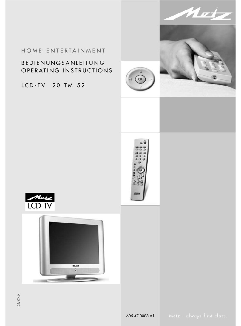 Metz LCD-TV 20 TM 52 User manual