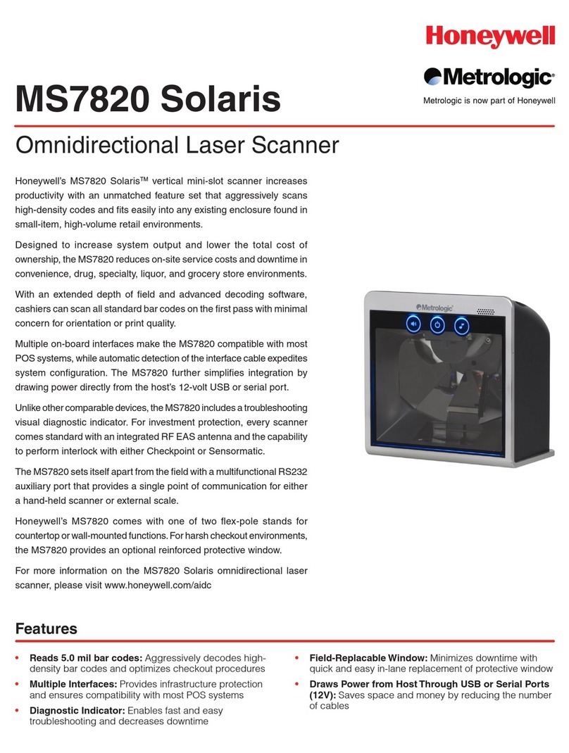 Honeywell Solaris MS7820 User manual