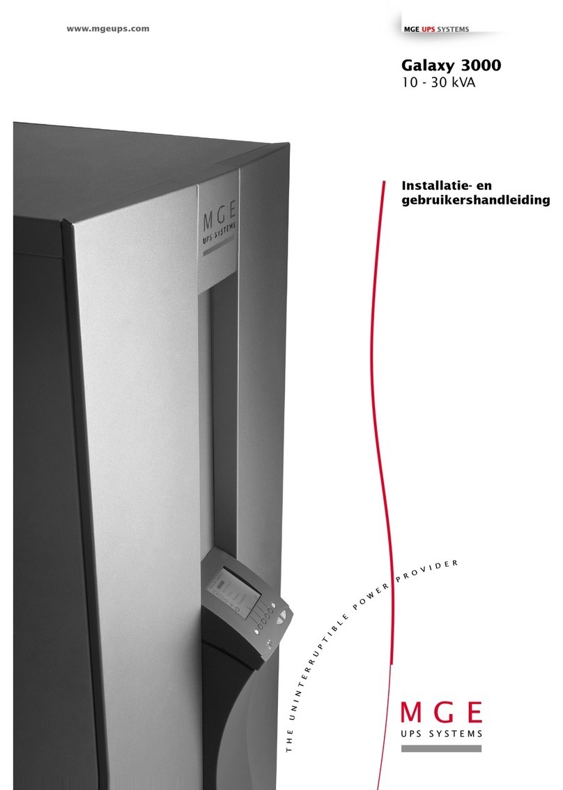 MGE UPS Systems Galaxy 3000 Installatie en gebruikershandleiding