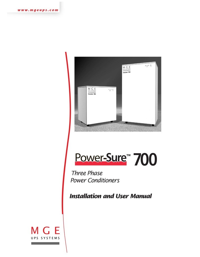 MGE UPS Systems POWER-SURE 700 User manual