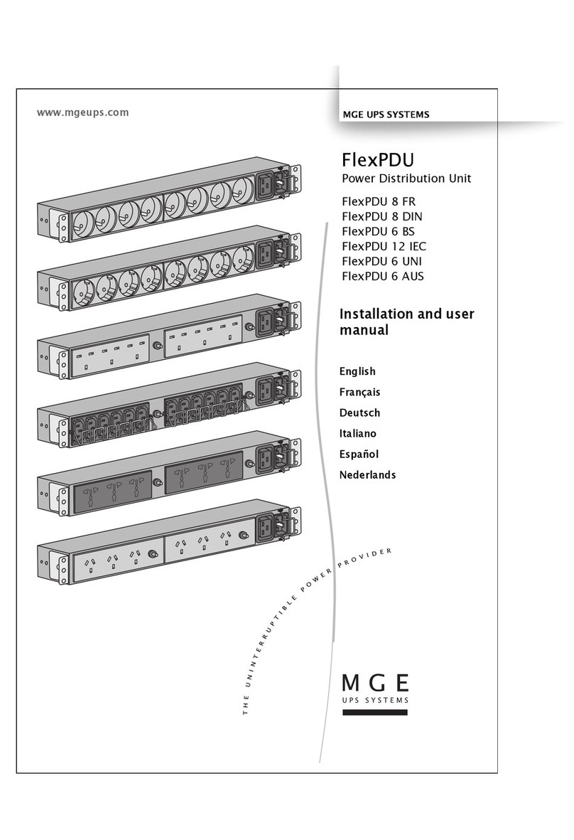 MGE UPS Systems FlexPDU 12 IEC Installation and user manual