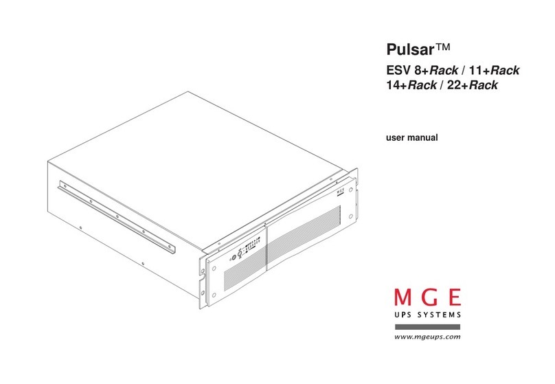 MGE UPS Systems Pulsar ESV 11+Rack user manual