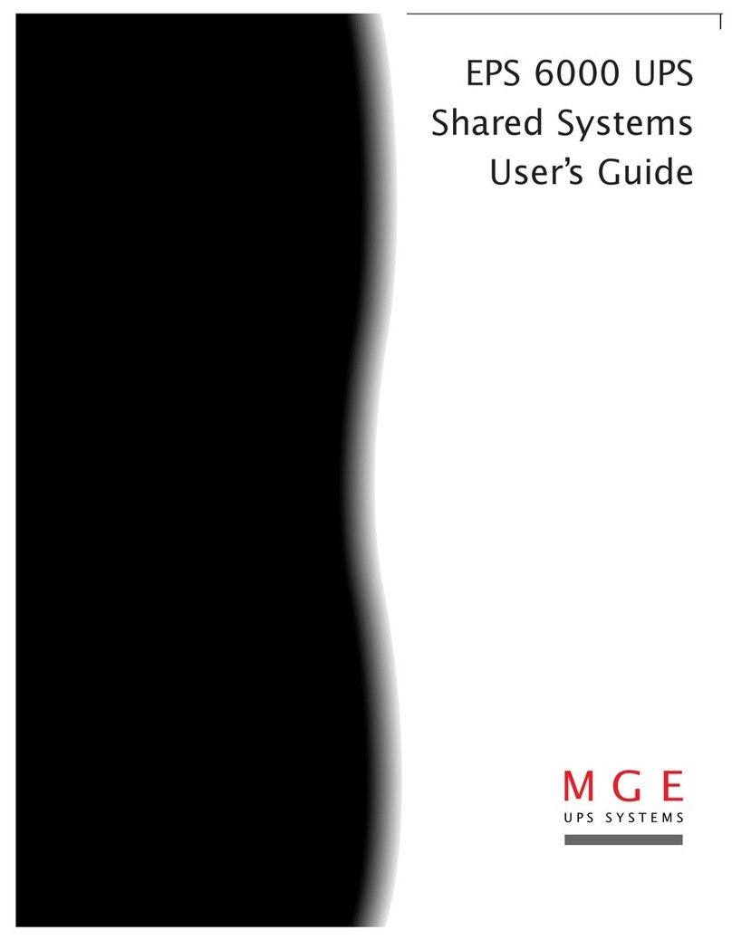 MGE UPS Systems EPS 6000 user guide