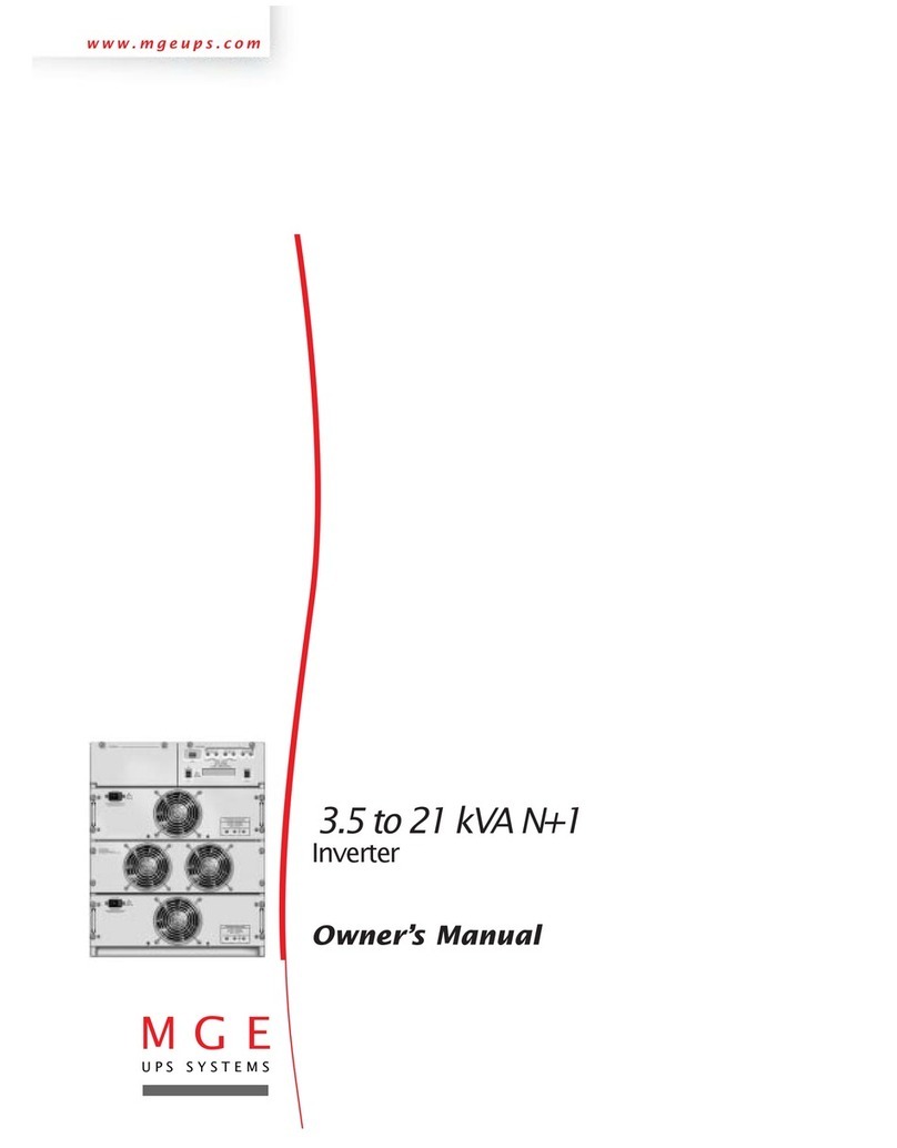 MGE UPS Systems 3.5 to 21 kVA N+1 owner's manual
