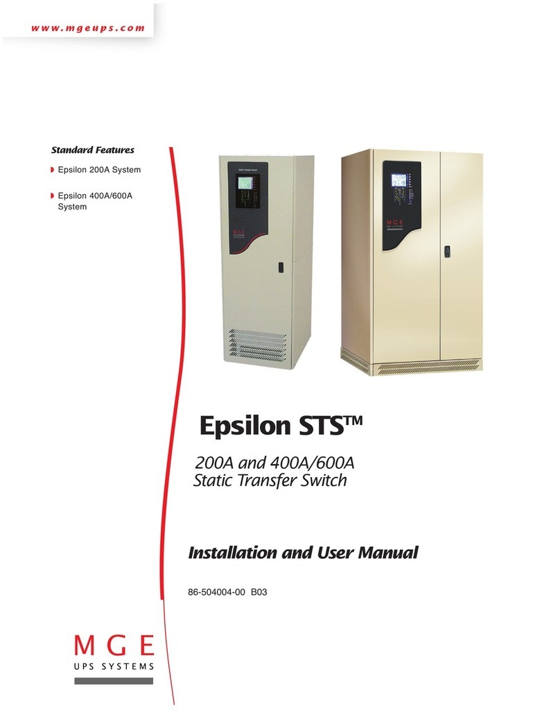 MGE UPS Systems Epsilon STS 200A User manual