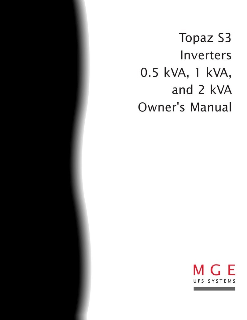 MGE UPS Systems S3 owner's manual