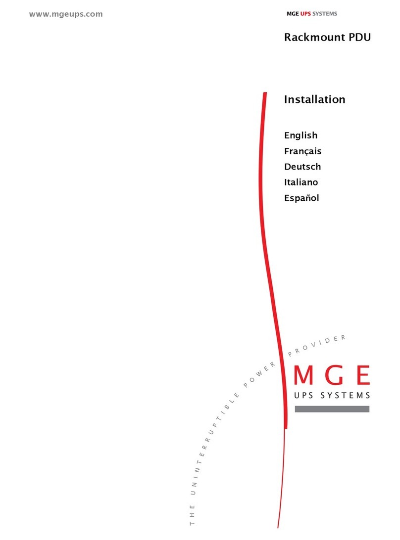 MGE UPS Systems Rackmount PDU User manual