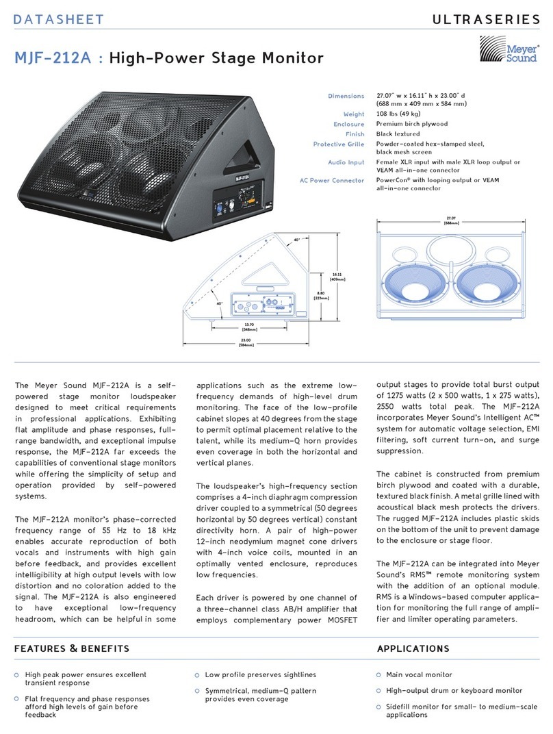 Meyer Sound MJF-212A User manual