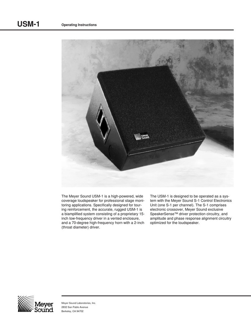 Meyer Sound USM-1P User manual
