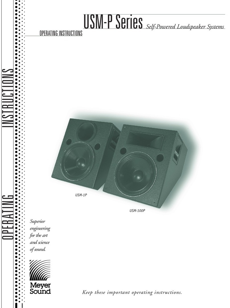 Meyer Sound Self-Powered Loudspeaker Systems USM-P... User manual