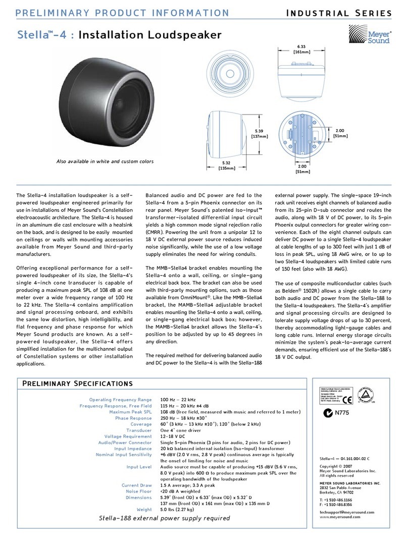 Meyer Sound Stella-4 Constellation User manual