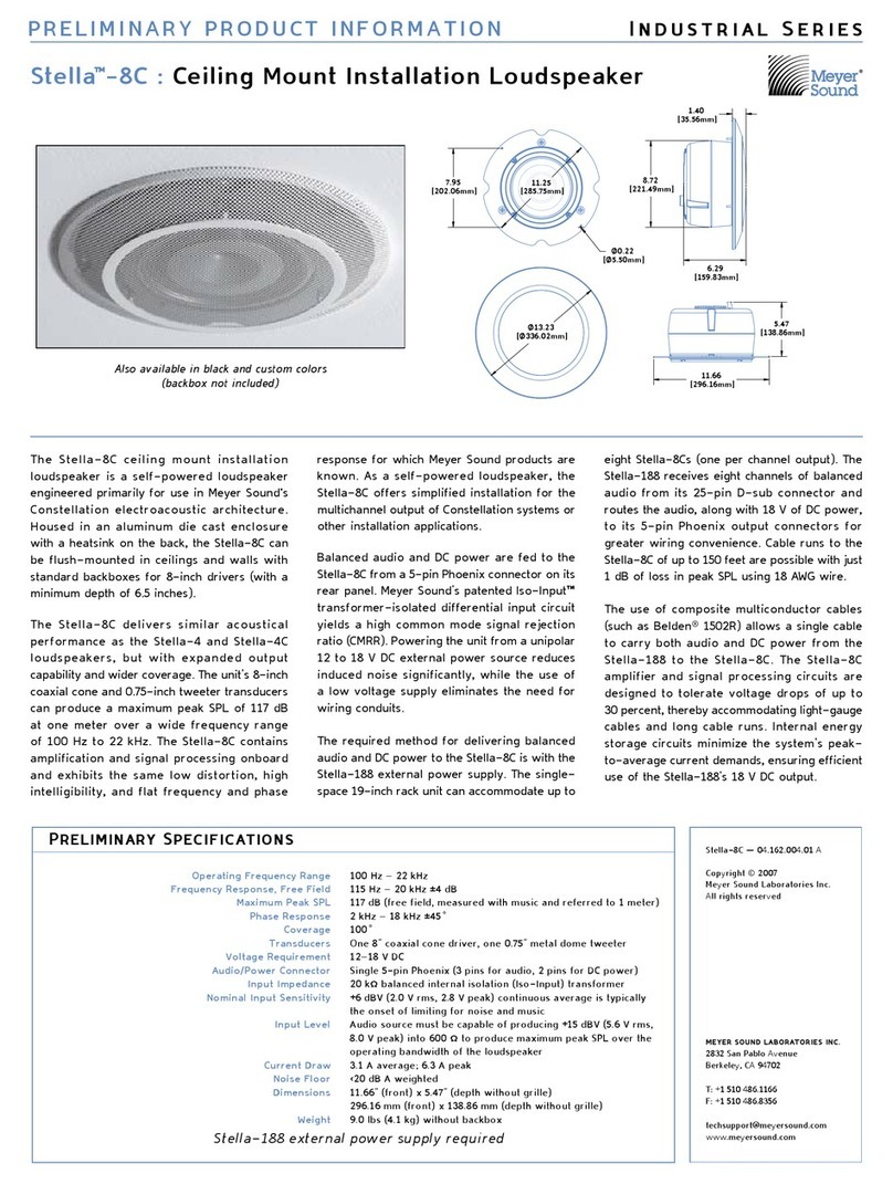 Meyer Sound Stella-8C User manual