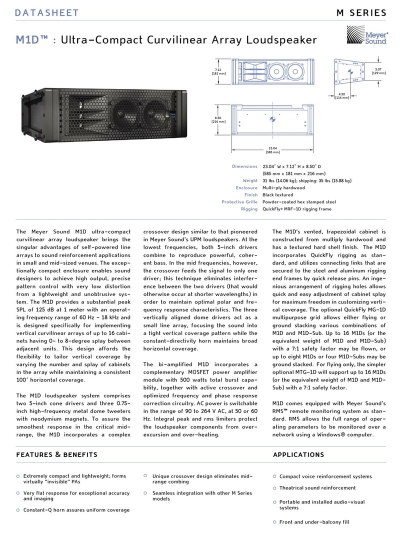 Meyer Sound M1D datasheet