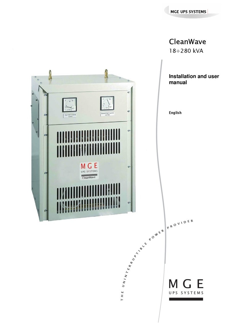 MGE UPS Systems 18/280 kVA Installation and user manual