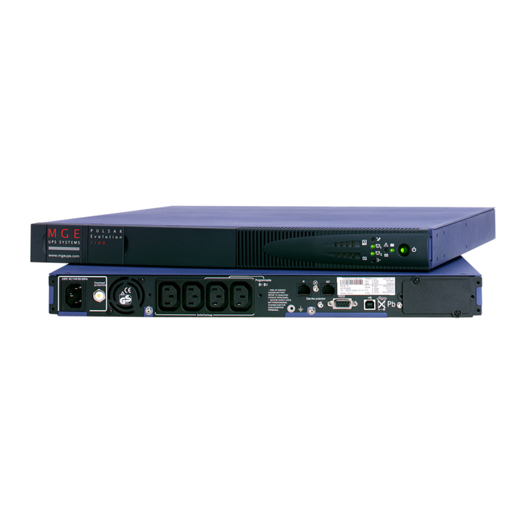 MGE UPS Systems Pulsar Evolution 1100 Installation and user manual MGE UPS Systems Pulsar Evolution 1100 Installation and user manual