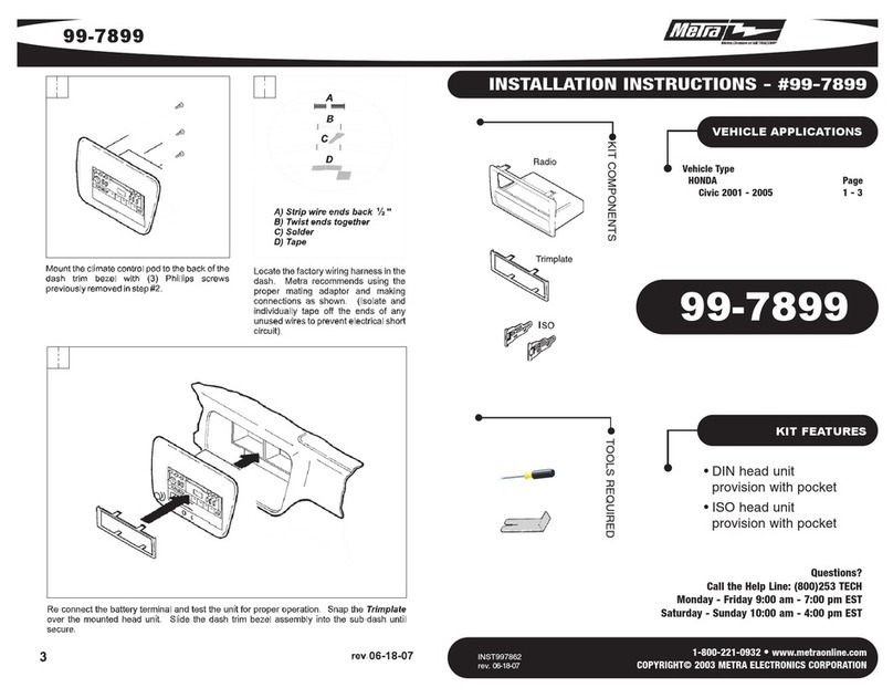 Metra Electronics 99-7899 installation instructions Metra Electronics 99-7899 installation instructions