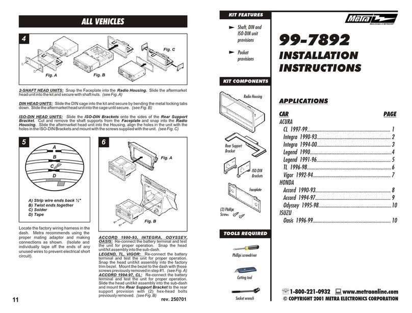 Metra Electronics 99-7892 User manual