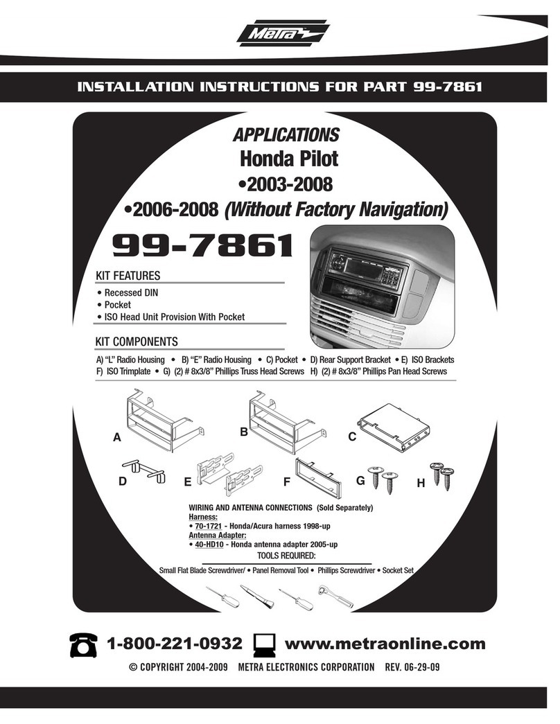 Metra Electronics 99-7861 installation instructions