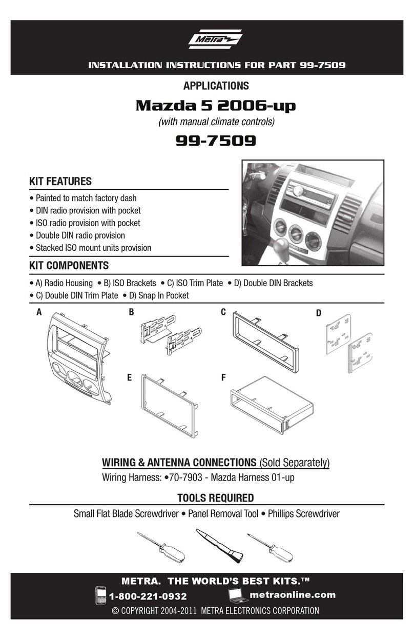 Metra Electronics 99-7509 installation instructions