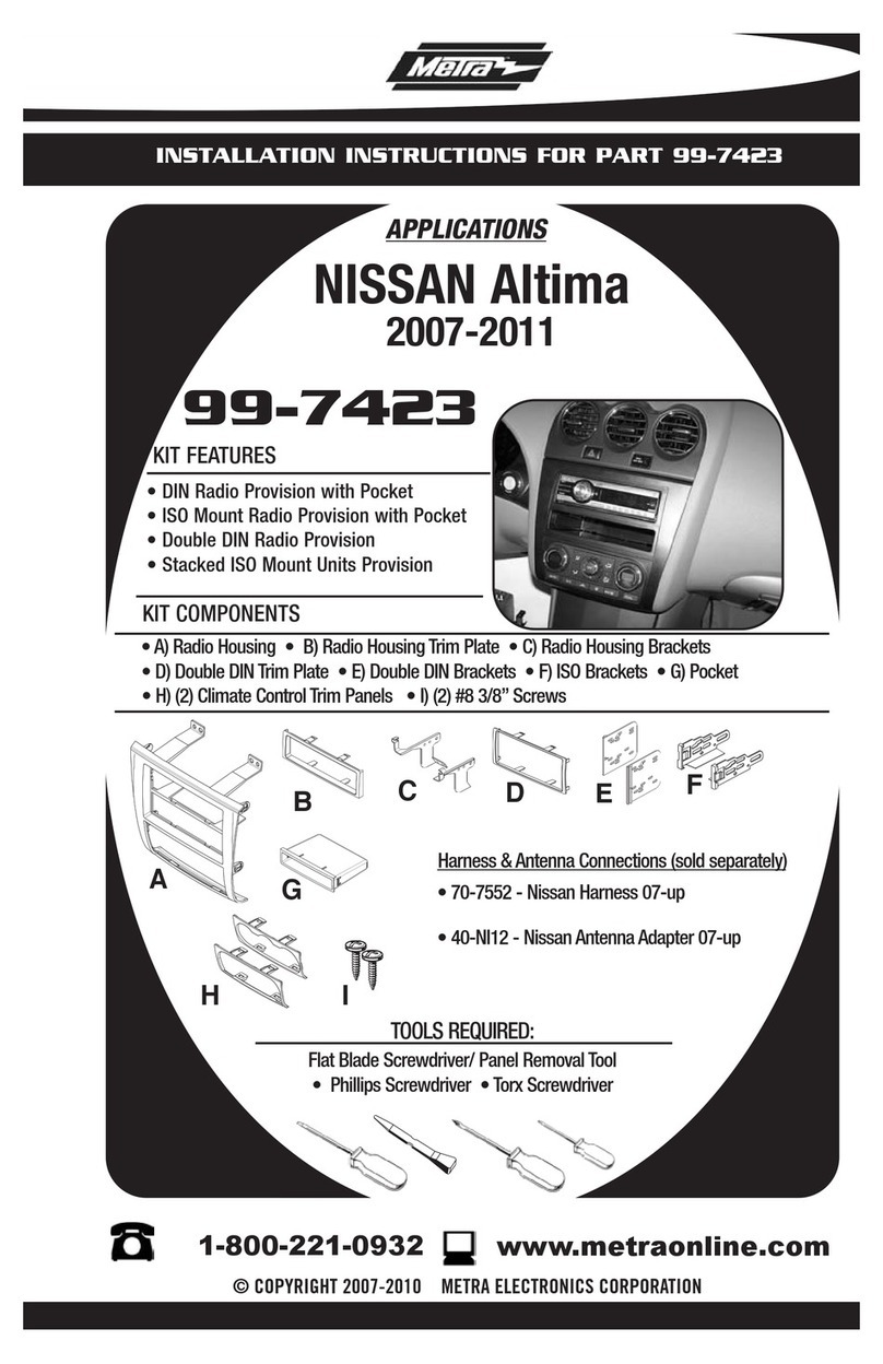 Metra Electronics 99-7423 installation instructions