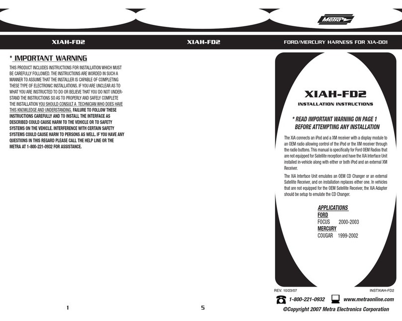 Metra Electronics XIAH-FD2 User manual