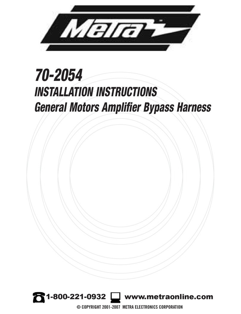 Metra Electronics 70-2054 installation instructions