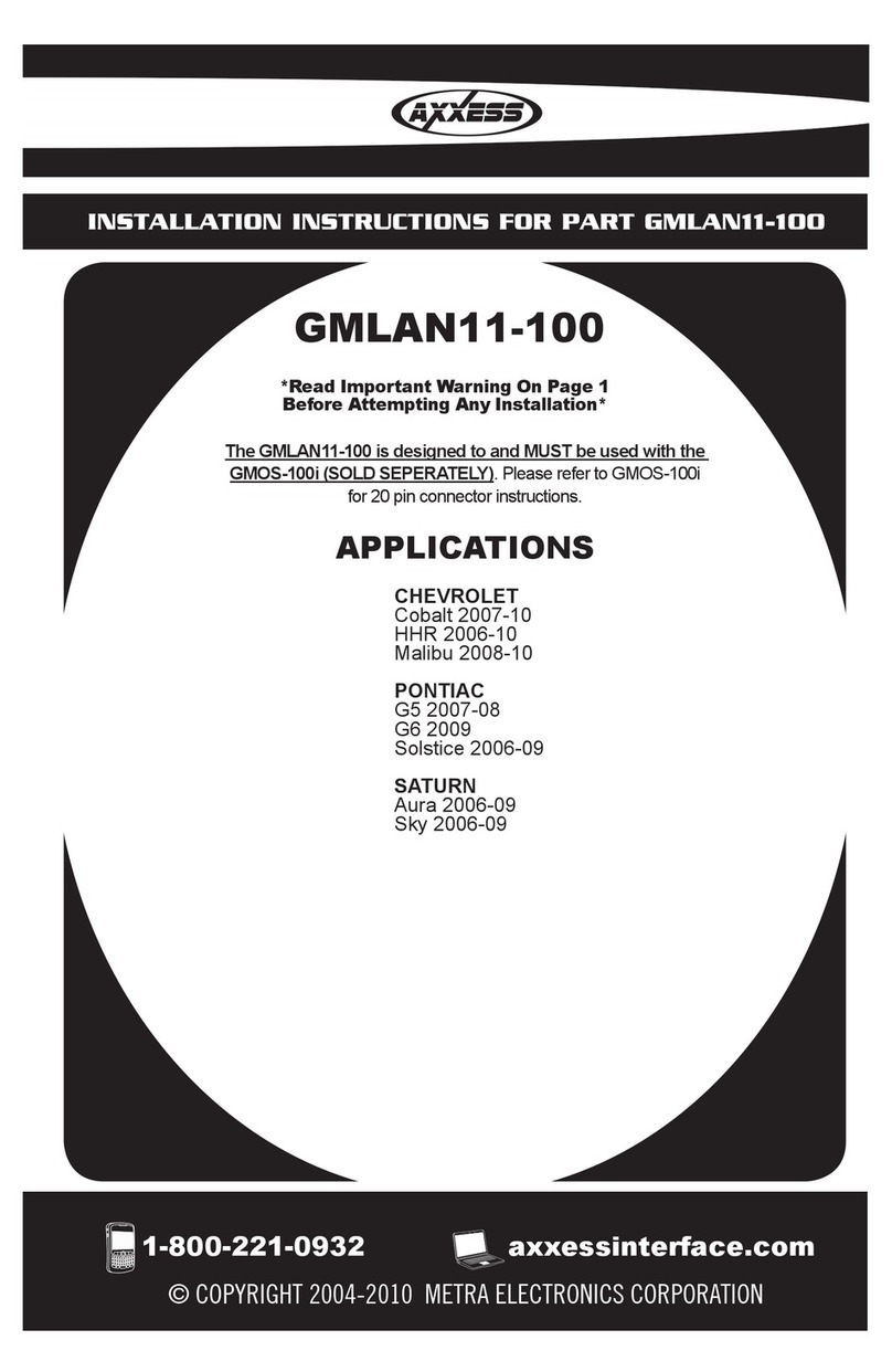 Metra Electronics GMLAN11-100 installation instructions