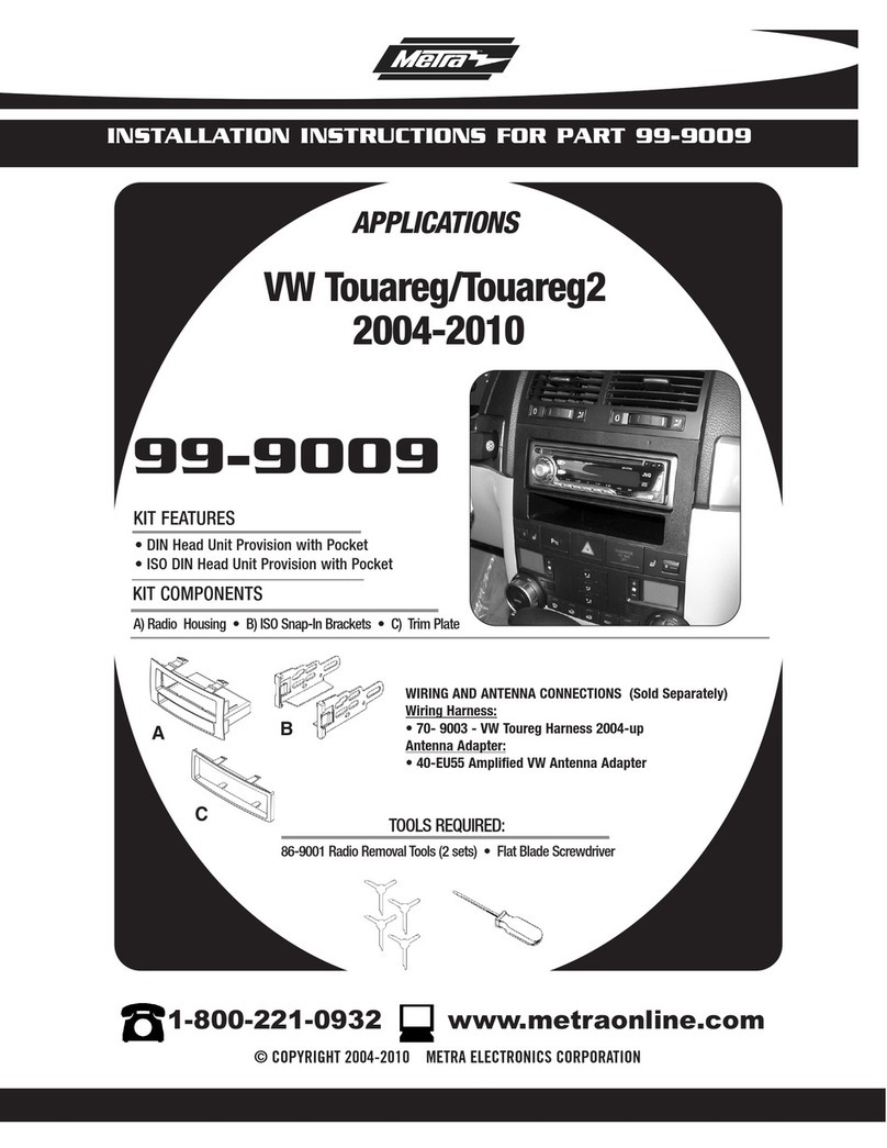 Metra Electronics 99-9009 installation instructions