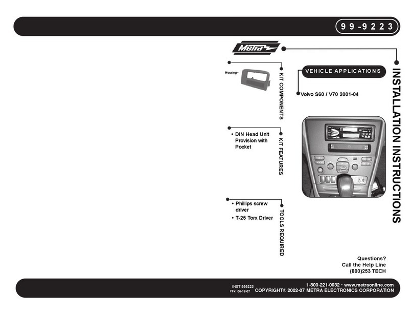 Metra Electronics 99-9223 installation instructions Metra Electronics 99-9223 installation instructions