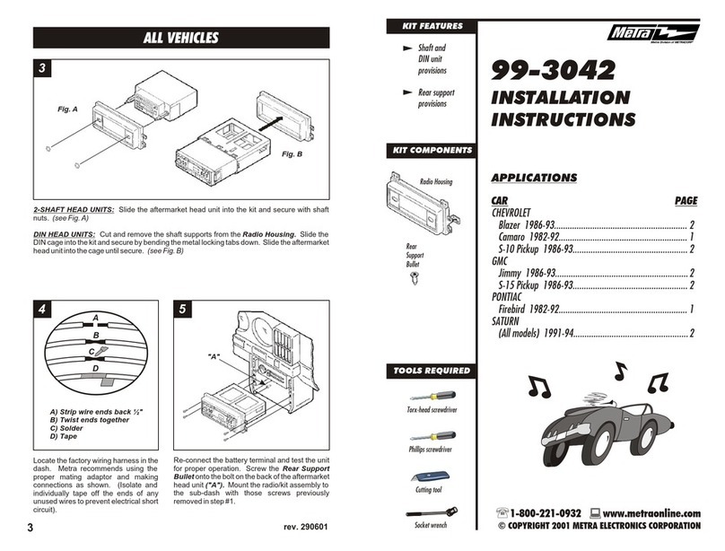 Metra Electronics 99-3042 installation instructions