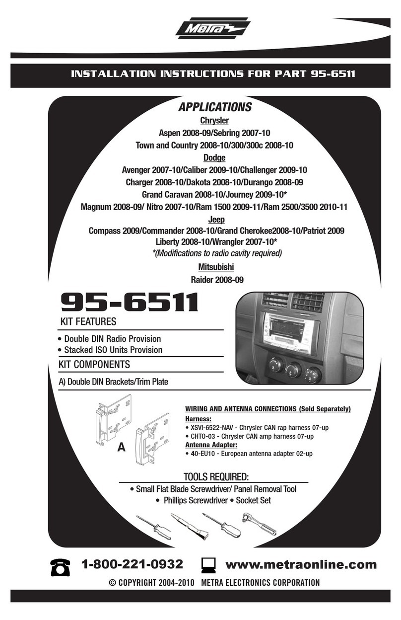 Metra Electronics 95-6511 installation instructions