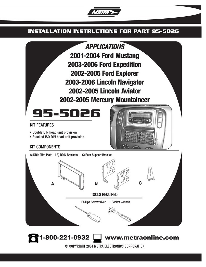 Metra Electronics 95-5026 installation instructions
